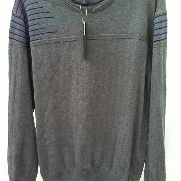 Francesco Bianchi Sweater Men XXL Gray Cotton NWT - Picture 1 of 11